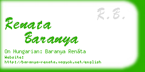renata baranya business card